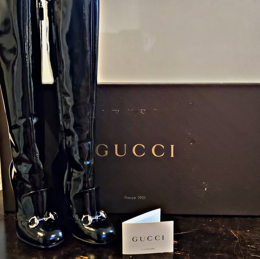 Gucci Authentic Knee High Black Boots